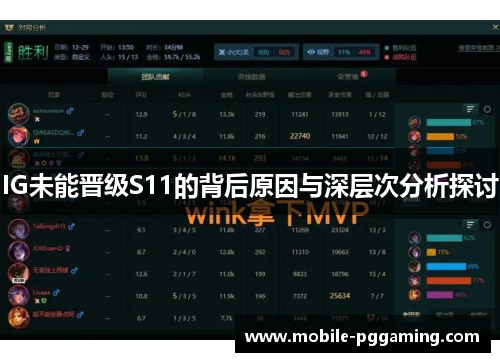 IG未能晋级S11的背后原因与深层次分析探讨